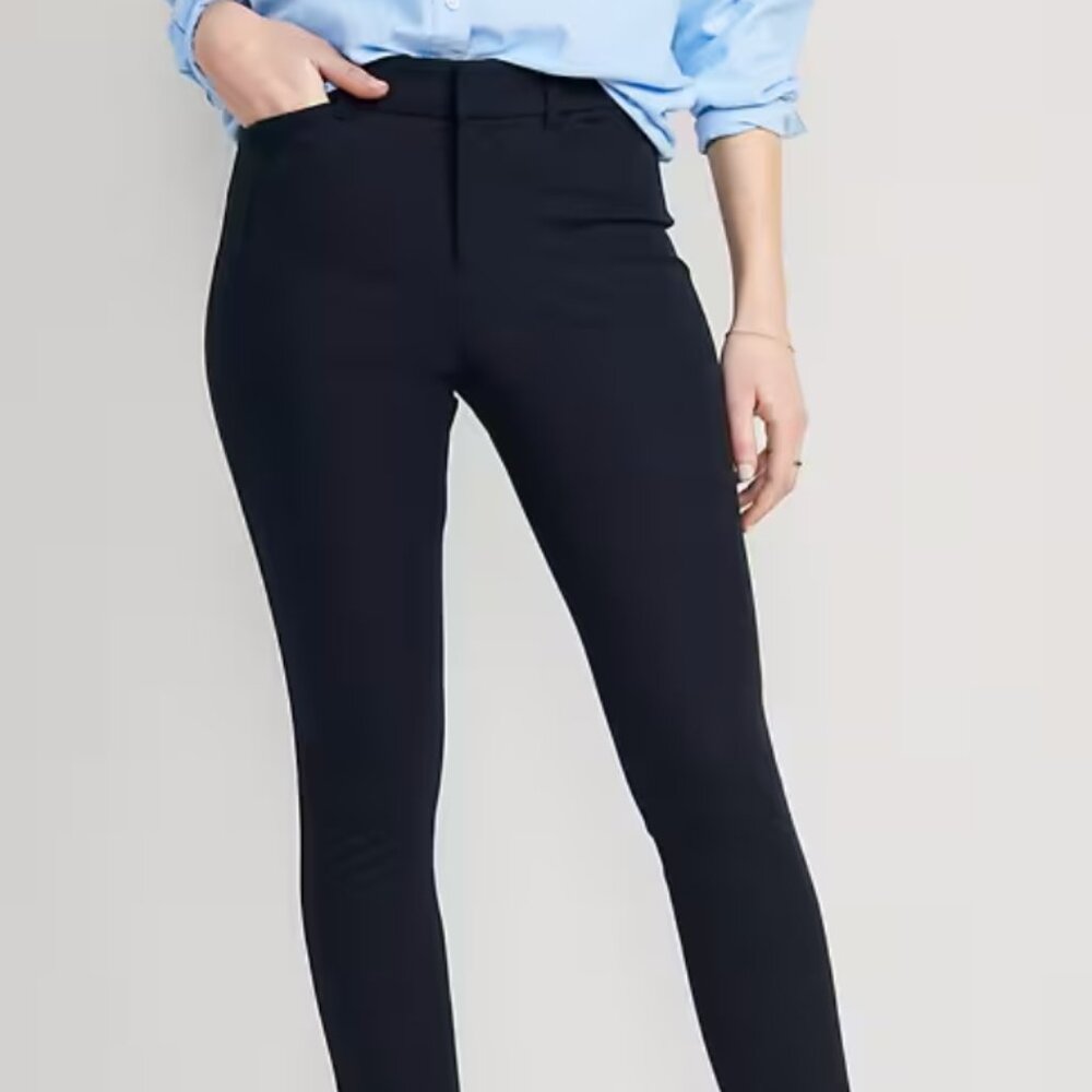 High-Waisted Pixie Skinny Ankle Pants | Size 18 | Navy